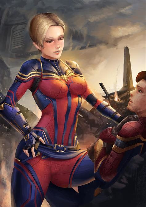 Spiderman X Captain Marvel Porn Videos 